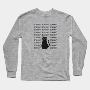 Chatty Cat (Black cat) Long Sleeve T-Shirt